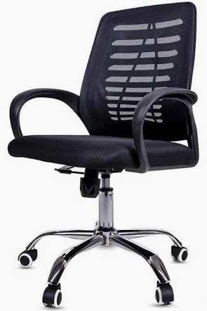 Black mesh office chair — staging test image